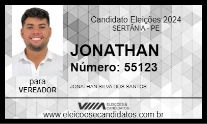 Candidato JONATHAN SILVA 2024 - SERTÂNIA - Eleições