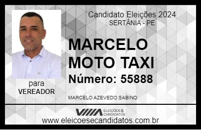 Candidato MARCELO MOTO TAXI 2024 - SERTÂNIA - Eleições