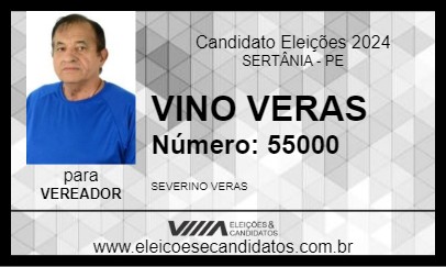 Candidato VINO VERAS 2024 - SERTÂNIA - Eleições