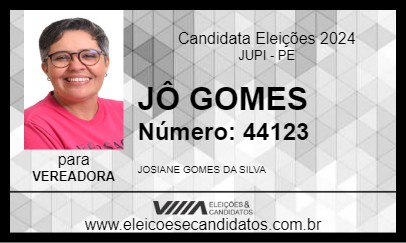 Candidato JÔ GOMES 2024 - JUPI - Eleições