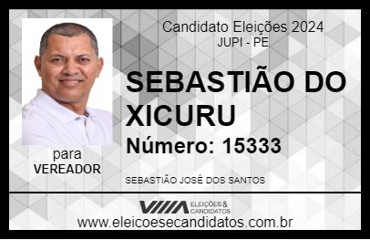 Candidato SEBASTIÃO DO XICURU 2024 - JUPI - Eleições