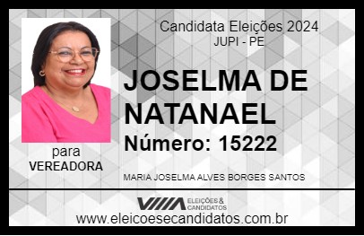 Candidato JOSELMA DE NATANAEL 2024 - JUPI - Eleições