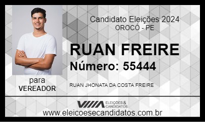 Candidato RUAN FREIRE 2024 - OROCÓ - Eleições