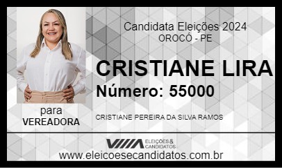 Candidato CRISTIANE LIRA 2024 - OROCÓ - Eleições