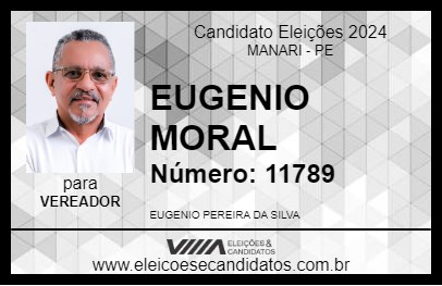 Candidato EUGENIO MORAL 2024 - MANARI - Eleições