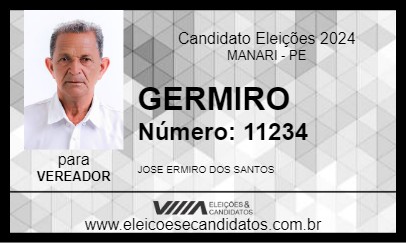 Candidato GERMIRO 2024 - MANARI - Eleições