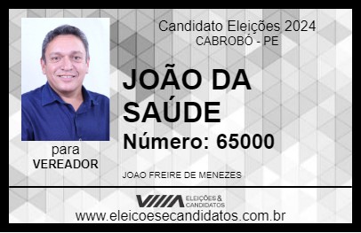 Candidato JOÃO DA SAÚDE 2024 - CABROBÓ - Eleições