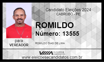 Candidato ROMILDO 2024 - CABROBÓ - Eleições