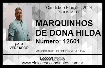 Candidato MARQUINHOS FILHO DE HILDA 2024 - PAULISTA - Eleições