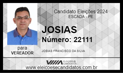 Candidato JOSIAS 2024 - ESCADA - Eleições