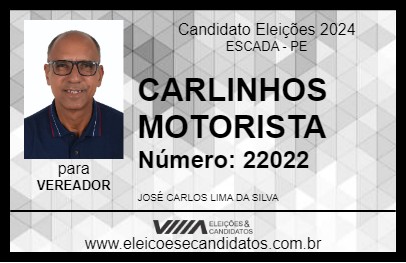 Candidato CARLINHOS MOTORISTA  2024 - ESCADA - Eleições