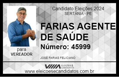 Candidato FARIAS AGENTE DE SAÚDE 2024 - SERTÂNIA - Eleições