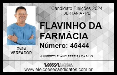 Candidato FLAVINHO DA FARMÁCIA 2024 - SERTÂNIA - Eleições