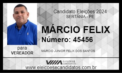 Candidato MÁRCIO FELIX 2024 - SERTÂNIA - Eleições