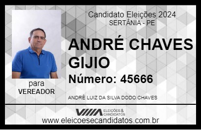 Candidato ANDRÉ CHAVES GIJIO 2024 - SERTÂNIA - Eleições