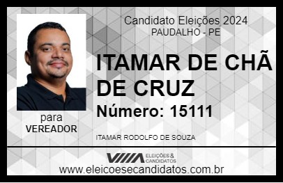 Candidato ITAMAR DE CHÃ DE CRUZ 2024 - PAUDALHO - Eleições