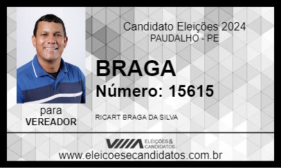 Candidato BRAGA 2024 - PAUDALHO - Eleições