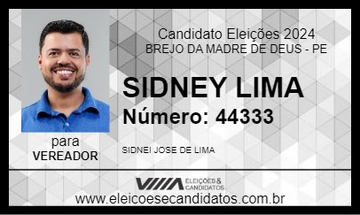 Candidato SIDNEY LIMA 2024 - BREJO DA MADRE DE DEUS - Eleições