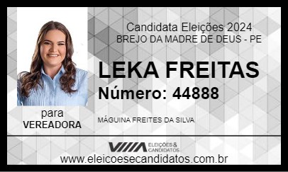 Candidato LEKA FREITAS 2024 - BREJO DA MADRE DE DEUS - Eleições