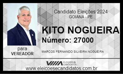 Candidato KITO NOGUEIRA 2024 - GOIANA - Eleições