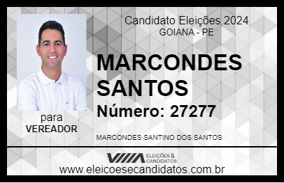 Candidato MARCONDES SANTOS 2024 - GOIANA - Eleições