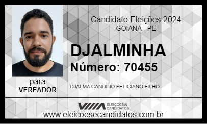 Candidato DJALMINHA 2024 - GOIANA - Eleições