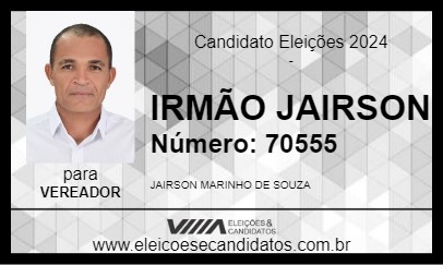 Candidato IRMÃO JAIRSON 2024 - GOIANA - Eleições