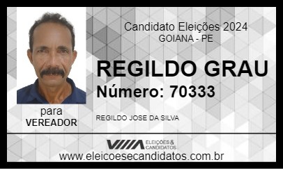 Candidato REGILDO GRAU 2024 - GOIANA - Eleições