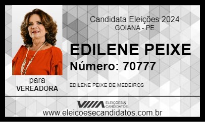 Candidato EDILENE PEIXE 2024 - GOIANA - Eleições