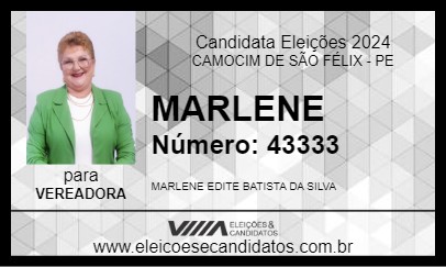 Candidato MARLENE 2024 - CAMOCIM DE SÃO FÉLIX - Eleições