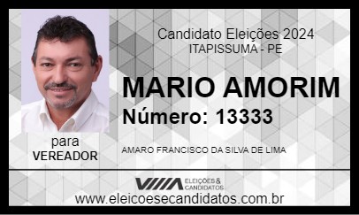 Candidato MARIO AMORIM 2024 - ITAPISSUMA - Eleições