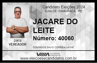 Candidato JACARE 2024 - ILHA DE ITAMARACÁ - Eleições