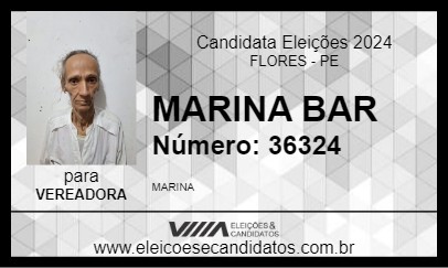 Candidato MARINA  BAR 2024 - FLORES - Eleições