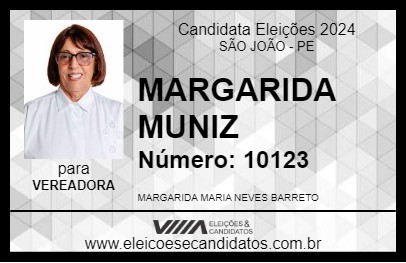 Candidato MARGARIDA MUNIZ 2024 - SÃO JOÃO - Eleições