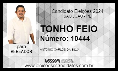 Candidato TONHO FEIO 2024 - SÃO JOÃO - Eleições