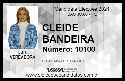 Candidato CLEIDE BANDEIRA 2024 - SÃO JOÃO - Eleições