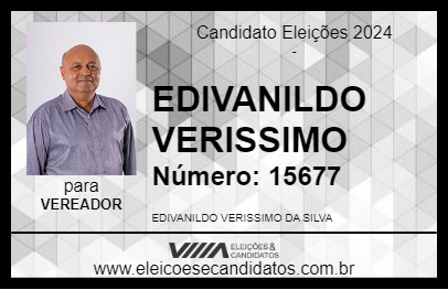 Candidato EDIVANILDO VERISSIMO 2024 - CARUARU - Eleições