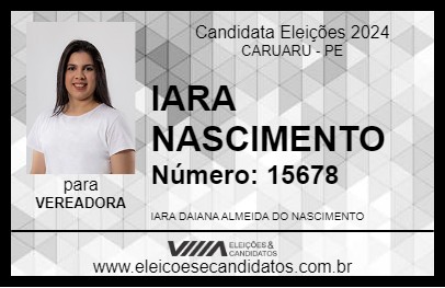 Candidato IARA NASCIMENTO 2024 - CARUARU - Eleições