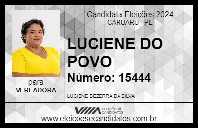 Candidato LUCIENE DO POVO 2024 - CARUARU - Eleições