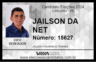 Candidato JAILSON DA NET 2024 - CARUARU - Eleições