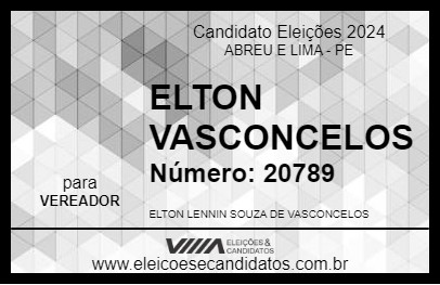 Candidato ELTON VASCONCELOS 2024 - ABREU E LIMA - Eleições