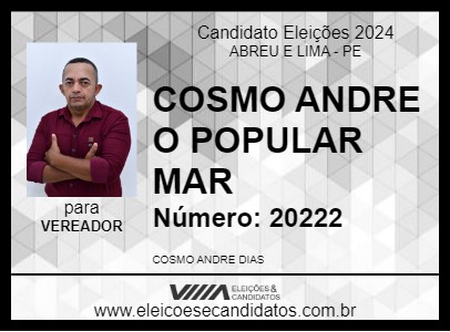 Candidato COSMO ANDRE O POPULAR MAR 2024 - ABREU E LIMA - Eleições