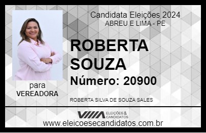 Candidato ROBERTA SOUZA 2024 - ABREU E LIMA - Eleições