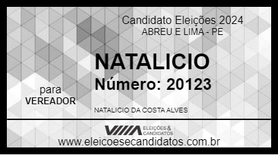 Candidato NATALICIO 2024 - ABREU E LIMA - Eleições