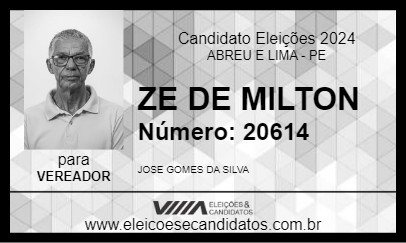 Candidato ZE DE MILTON 2024 - ABREU E LIMA - Eleições