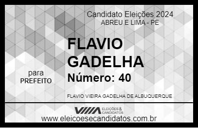 Candidato FLAVIO GADELHA 2024 - ABREU E LIMA - Eleições