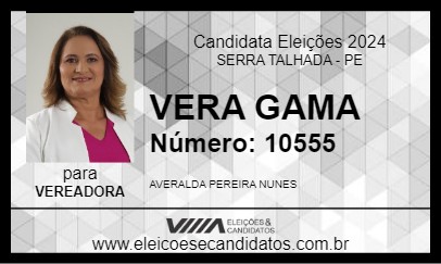 Candidato VERA GAMA 2024 - SERRA TALHADA - Eleições