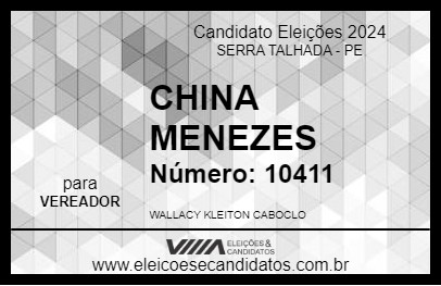 Candidato CHINA MENEZES 2024 - SERRA TALHADA - Eleições