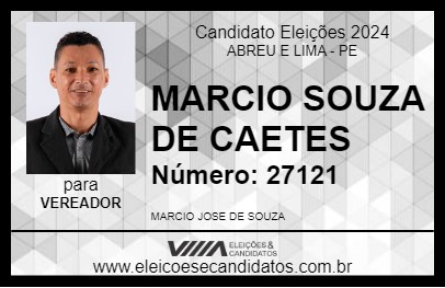 Candidato MARCIO SOUZA DE CAETES 2024 - ABREU E LIMA - Eleições