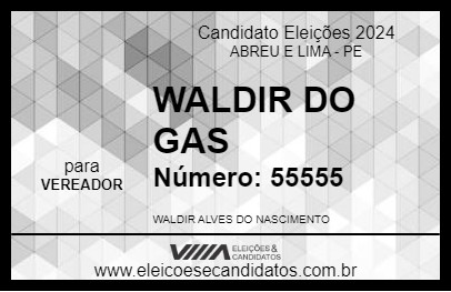 Candidato WALDIR DO GAS 2024 - ABREU E LIMA - Eleições